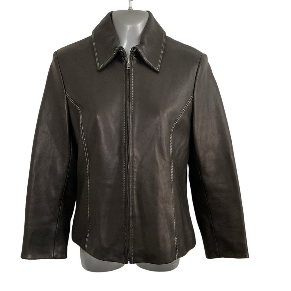 Petite Sophisticate XSP black genuine leather jacket